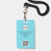 Badge Événement de code QR du personnel personnalisé Bad (Arrière avec lanière)