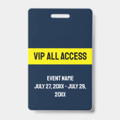Badge Événement de l'événement VIP All Access Pass (Dos)