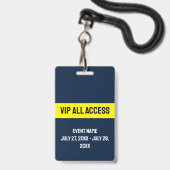 Badge Événement de l'événement VIP All Access Pass (Dos avec cordon)