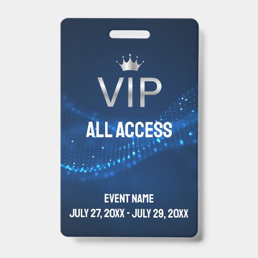 Badge Événement de l'événement VIP All Access Pass (Face)