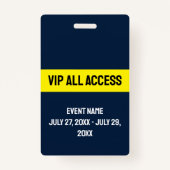 Badge Événement de l'événement VIP All Access Pass (Dos)