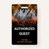 Badge Événement de musique Invité Pass (Devant)