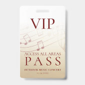 Badge Événement extérieur Modern VIP All Access Pass (Dos)