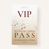 Badge Événement extérieur Modern VIP All Access Pass (Dos)