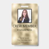 Badge Événement personnalisé de code-barres de membre d' (Avant)