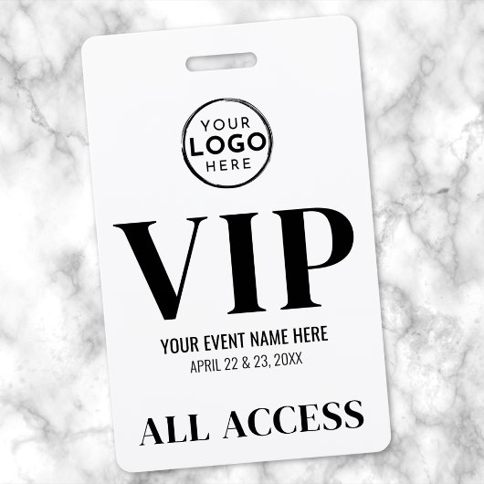 Badge Événement Tout Accès Logo VIP