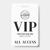 Badge Événement Tout Accès Logo VIP (Avant)