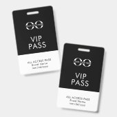 Badge Événement VIP accès total (Avant & arrière)