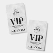 Badge Événement VIP Accès Total Simple Moderne (Avant & arrière)