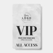 Badge Événement VIP Accès Total Simple Moderne (Avant)