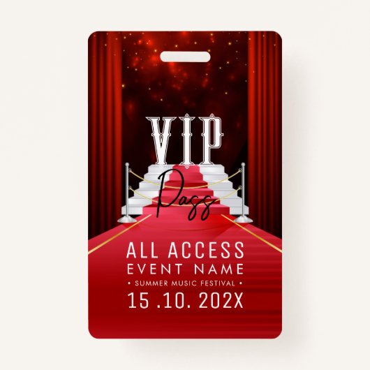 Badge Événement VIP All Access (Devant)