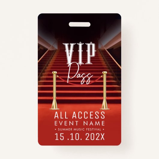 Badge Événement VIP All Access (Devant)