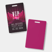 Badge Événement VIP All Access (Avant & arrière)