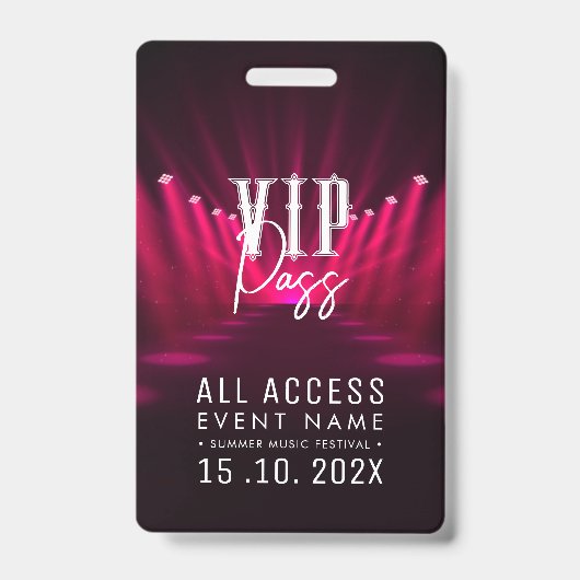 Badge Événement VIP All Access (Avant)