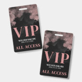 Badge Événement VIP Black Pink (Avant & arrière)