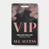 Badge Événement VIP Black Pink (Arrière)