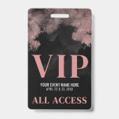 Badge Événement VIP Black Pink (Avant)