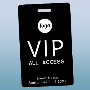 Badge Événement VIP Logo Simple Minimaliste