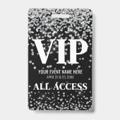 Badge Événement VIP Silver Glitter (Arrière)