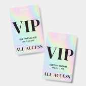 Badge Événement VIP Simple Holographique (Avant & arrière)