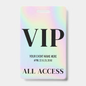 Badge Événement VIP Simple Holographique (Avant)