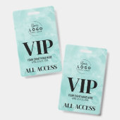 Badge Événement VIP Simple Logo Moderne (Avant & arrière)