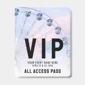 Badge Événement VIP Tout Accès (Arrière)