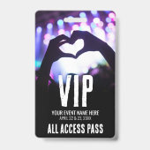 Badge Événement VIP Tout Accès (Arrière)