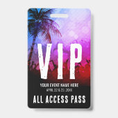 Badge Événement VIP Tout Accès (Arrière)
