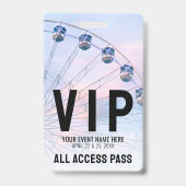 Badge Événement VIP Tout Accès (Avant)