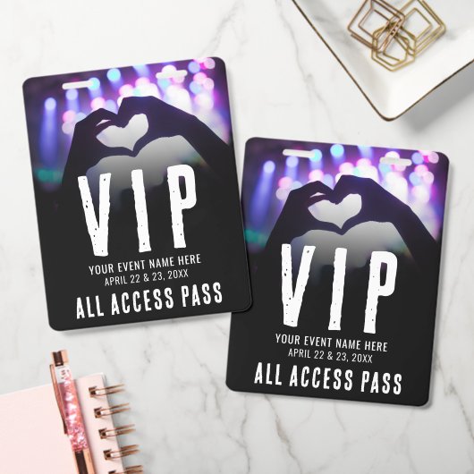 Badge Événement VIP Tout Accès (Bureau)