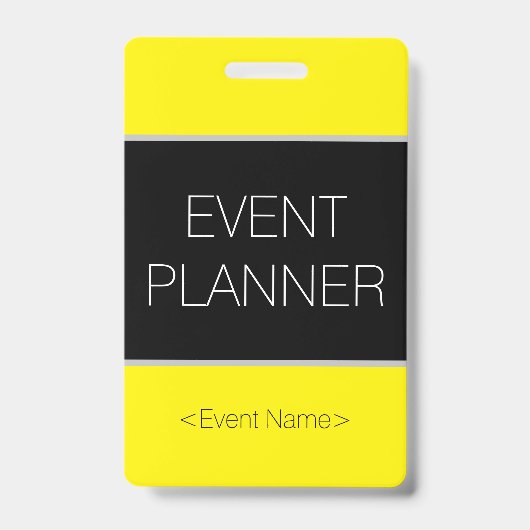 Badge "EVENT PLANNER" élégant (Avant)