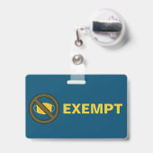 Badge Exempté de Masque Fleur de Tournesol (Arrière avec rétractable)