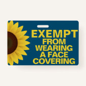Badge Exonérer Du Couvre-Tournesol Insigne (Devant)