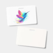 Badge Exotic Rainbow Hummingbird (Avant & arrière)