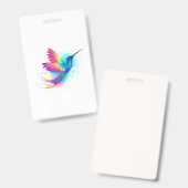 Badge Exotic Rainbow Hummingbird (Avant & arrière)