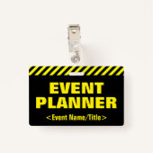 Badge Eyecatching "EVENT PLANNER" (Dos avec clip)