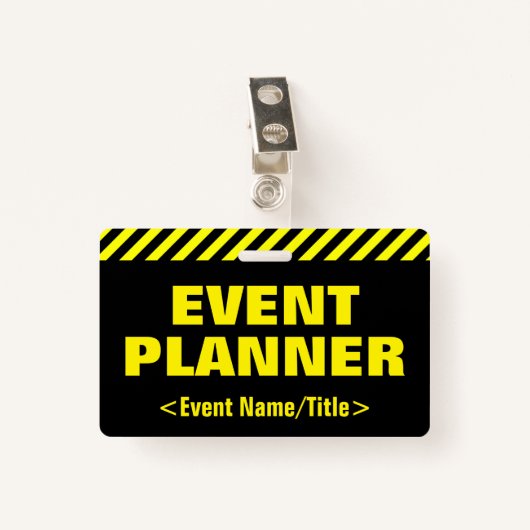 Badge Eyecatching "EVENT PLANNER" (Devant avec clip)