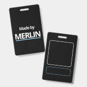 Badge Fabriqué par MERLIN (Avant & arrière)
