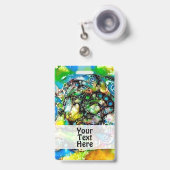 Badge Façons de vivre - Art neurographique 7 (Avant avec rétractable)