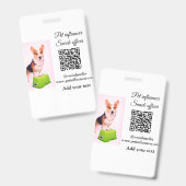 Badge Facteur pour animaux ajouter nom de l'animal de co (Recto et verso)