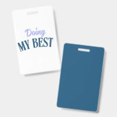 Badge faire de mon mieux (Avant & arrière)