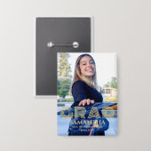 Badge Faire-part Gold Modern & Trendy Graduation (Recto/Verso)