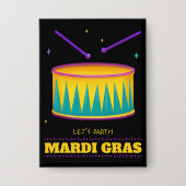 Badge Faisons la fête ! Bouton Mardi Gras (Recto)