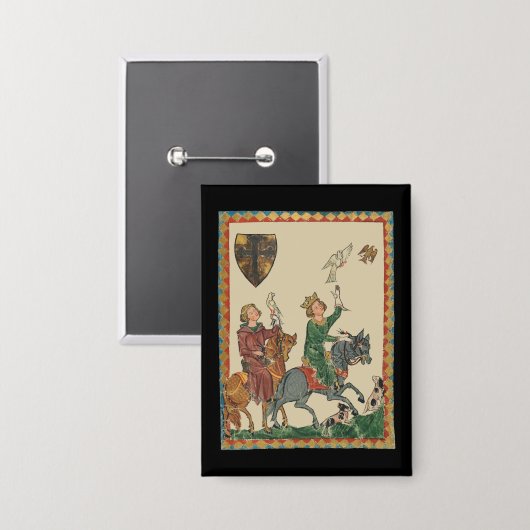 Badge Falconry, 14th Century Codex Manesse (Recto/Verso)