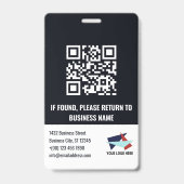 Badge Falling Code Cyber Security Shield Employee ID (Arrière)