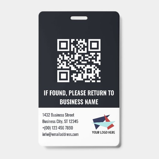 Badge Falling Code Cyber Security Shield Employee ID (Arrière)