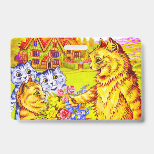 Badge Famille de chats dans le jardin