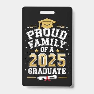 Badge Famille Fière D'Un Diplôme De 2025