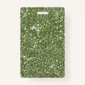 Badge Faux Green Parties scintillant Texture Look Avec T (Dos)